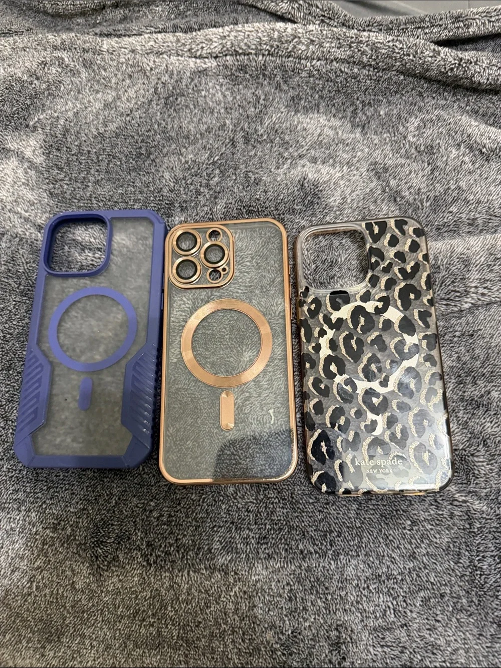 Apple Mixed Phone Case Bundle in Pink, Black, Leopard, Clear, and Gold Accents